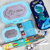 Customised Lunch Box Hamper with Name & Photo Labels